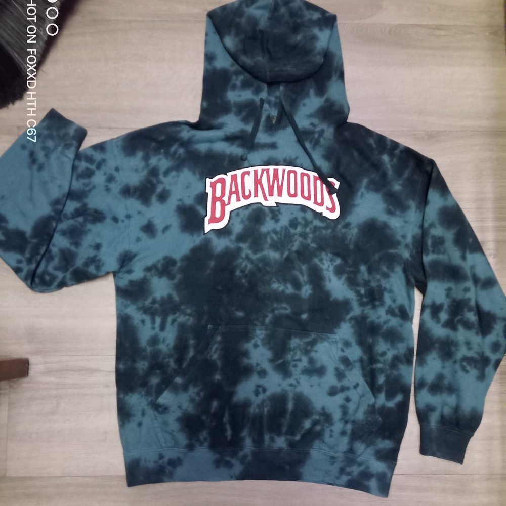Tie-Dye Hoodie for Men - Black